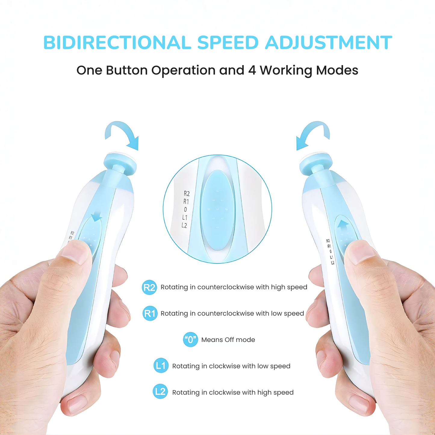 6-in-1 Electric Nail File for Babies